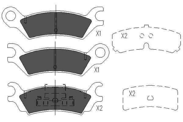 Kavo parts KBP-4538 Rear disc brake pads, set KBP4538