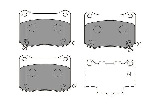 Kavo parts BP-9158 Brake Pad Set, disc brake BP9158