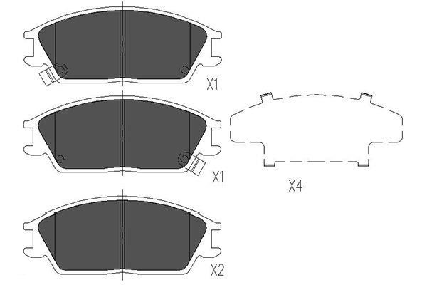 Kavo parts KBP-3001 Brake Pad Set, disc brake KBP3001