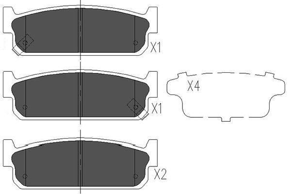 Kavo parts KBP-6572 Brake Pad Set, disc brake KBP6572