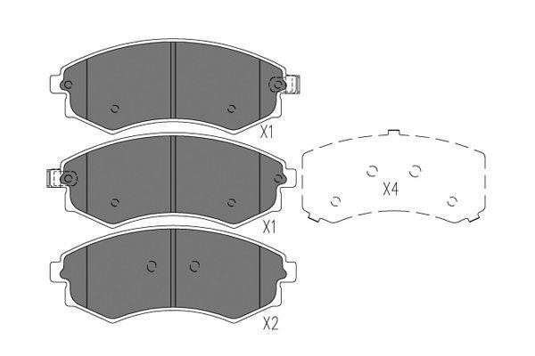 Kavo parts BP-7508 Brake Pad Set, disc brake BP7508