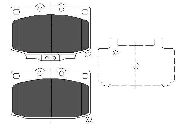 Kavo parts KBP-4518 Brake Pad Set, disc brake KBP4518