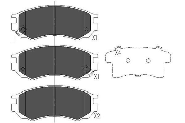 Kavo parts KBP-6531 Brake Pad Set, disc brake KBP6531