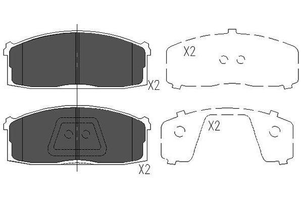 Kavo parts KBP-6533 Brake Pad Set, disc brake KBP6533