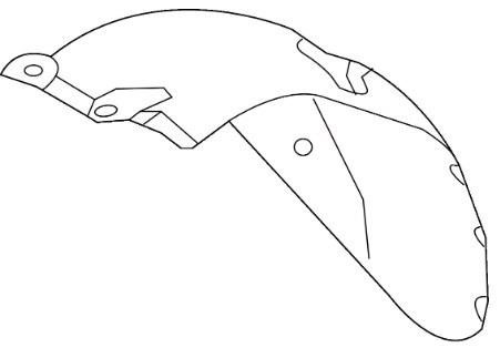 868213X100 Hyundai/Kia Fender liner rear left, rear