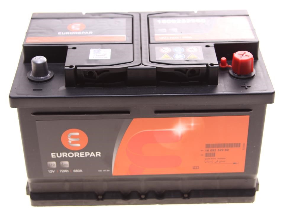 Eurorepar 1609232980 Battery Eurorepar 12V 72AH 680A(EN) R+ 1609232980