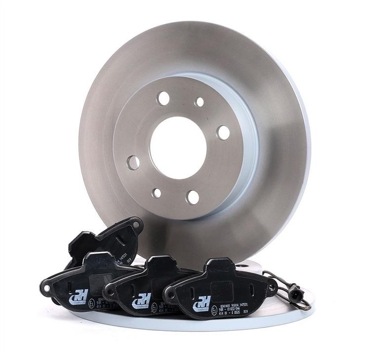 Road house 8414.00 Brake discs with pads front non-ventilated, set 841400