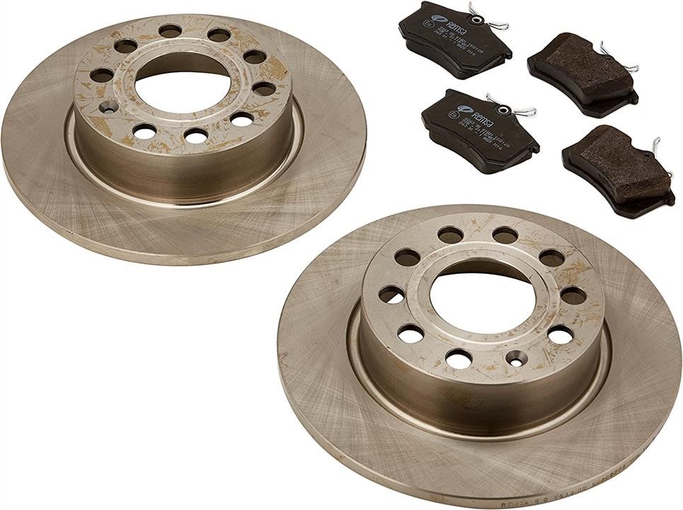  8263.06 Brake discs with pads rear non-ventilated, set 826306