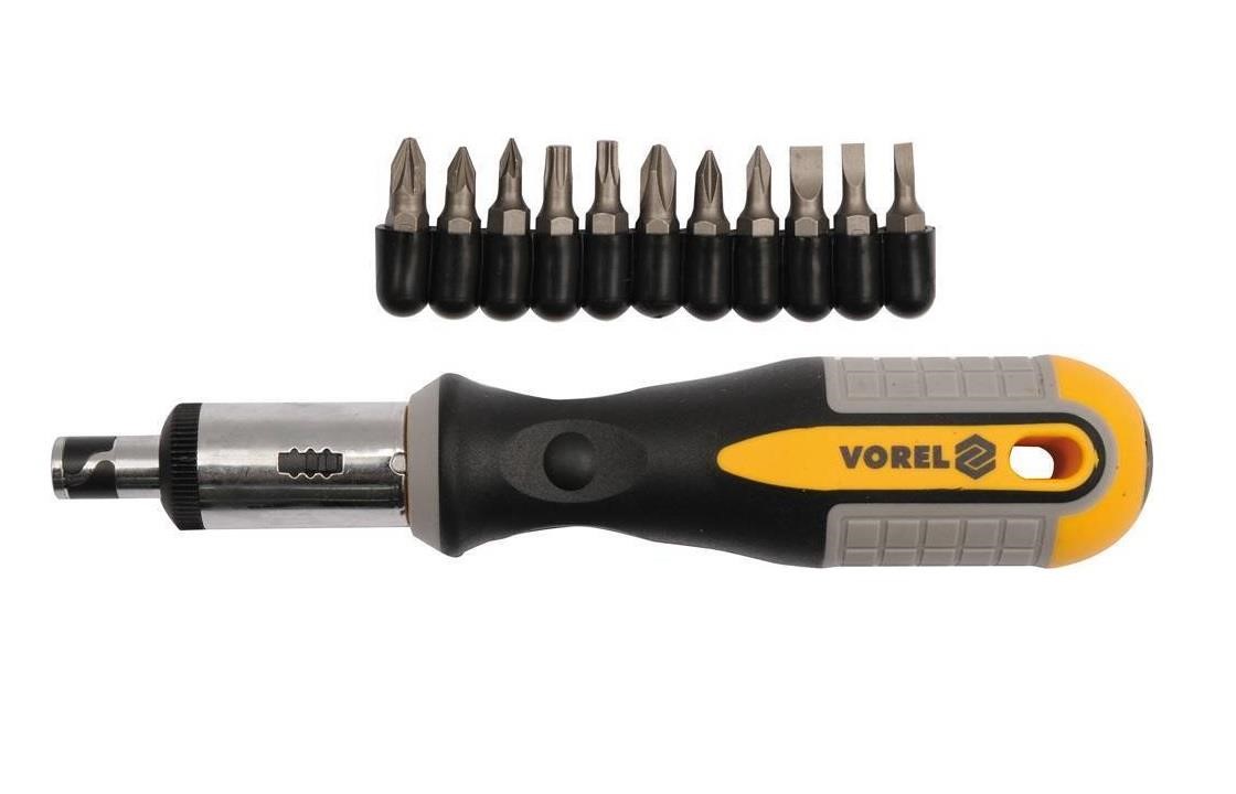 Vorel 64658 Screwdriver with reverse and bits 64658
