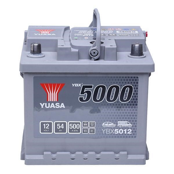 Yuasa YBX5012 Battery Yuasa YBX5000 Silver High Performance SMF 12V 52AH 480A(EN) R+ YBX5012