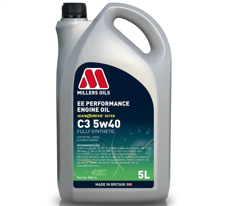 Millers Oils 7806-5 Engine oil Millers Oils EE Performance C3 5W-40, 5L 78065