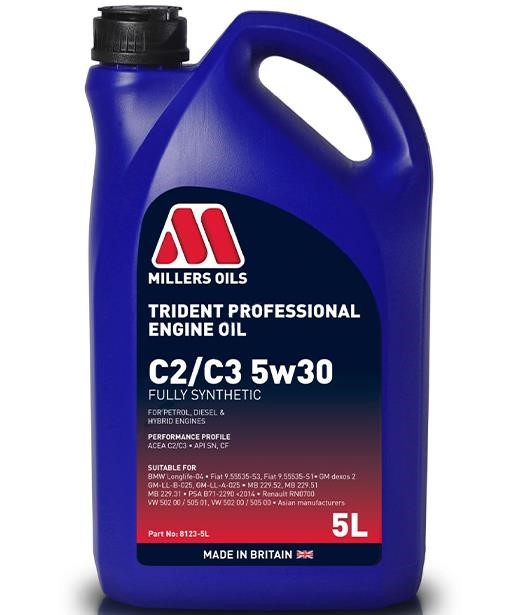 Millers Oils 8123-5 Engine oil Millers Oils Trident Professional C2/C3 5W-30, 5L 81235