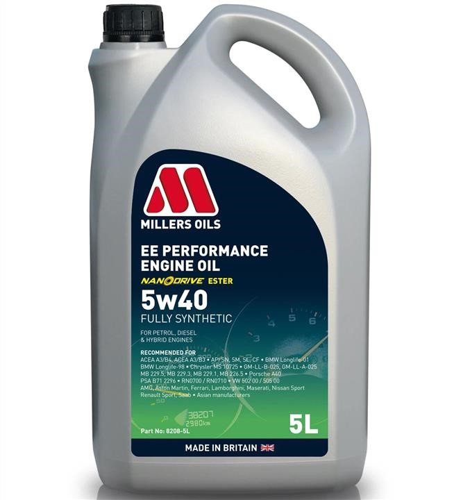 82085 Millers Oils Engine oil Millers Oils EE Performance 5W-40, 5L