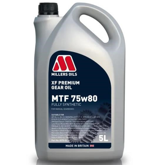 Millers Oils 8375-5 Transmission oil MILLERS XF Premium MTF 75W80, API GL-4/GL-5, 5 l 83755