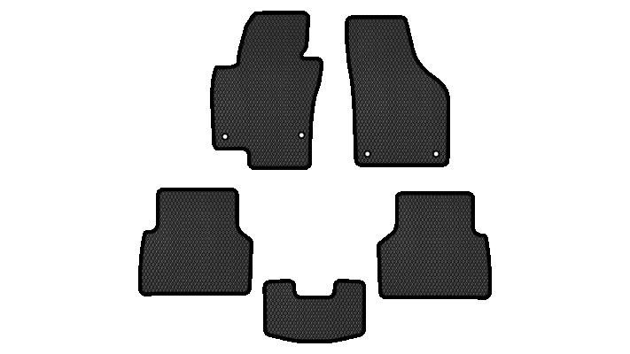 EVAtech VW32872CZ5AV4RBB Floor mats for Volkswagen Tiguan (2007-2018), black VW32872CZ5AV4RBB