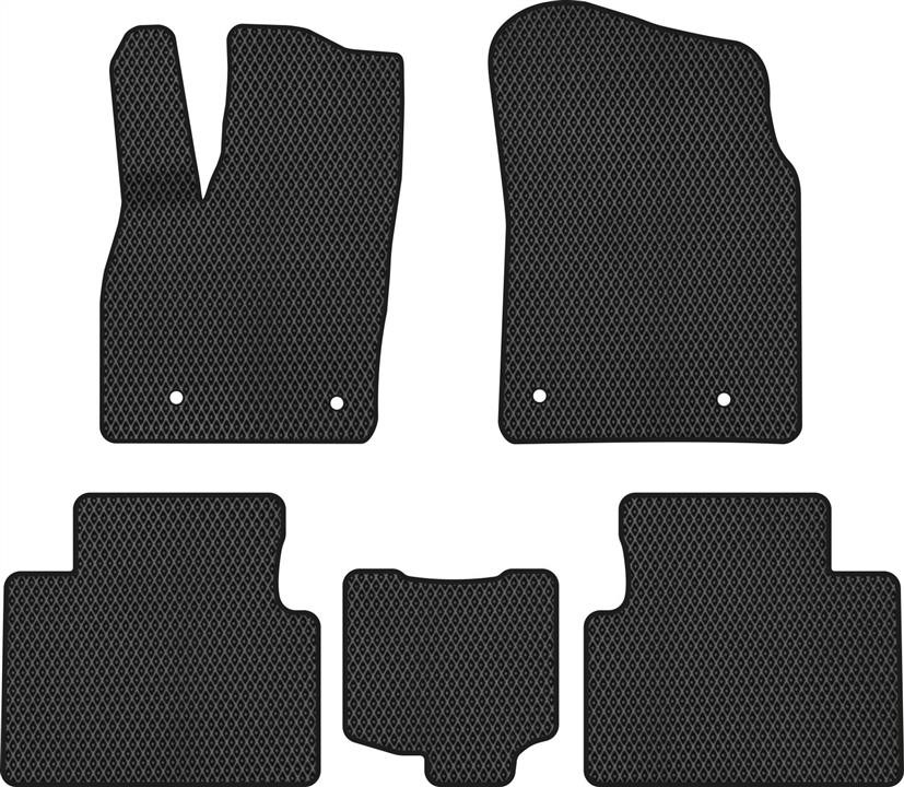 EVAtech JP12028C5OU4RBB Floor mats for Jeep Grand Cherokee Overland (2011-2021), black JP12028C5OU4RBB