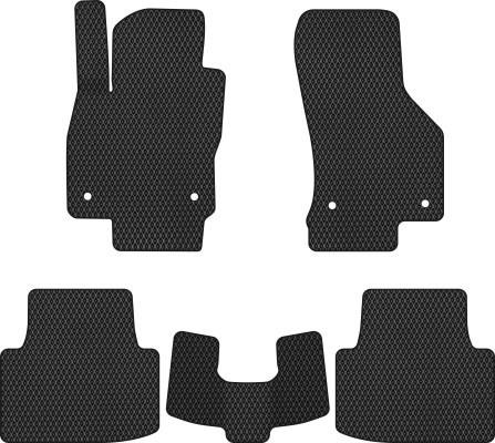 EVAtech VW31151CL5AV4RBB Floor mats for Volkswagen Passat (2014-), black VW31151CL5AV4RBB