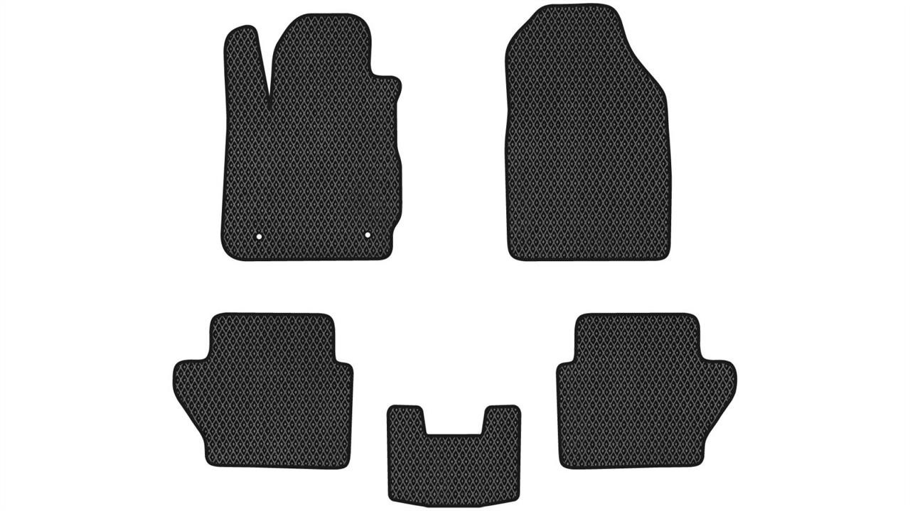 EVAtech FD1597CV5CP2RBB Floor mats for Ford Fiesta (2009-2017), black FD1597CV5CP2RBB
