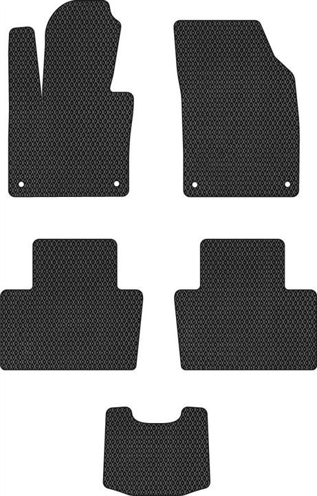 EVAtech VV31038CV5VL4RBB Floor mats for Volvo XC90 (2014-), black VV31038CV5VL4RBB
