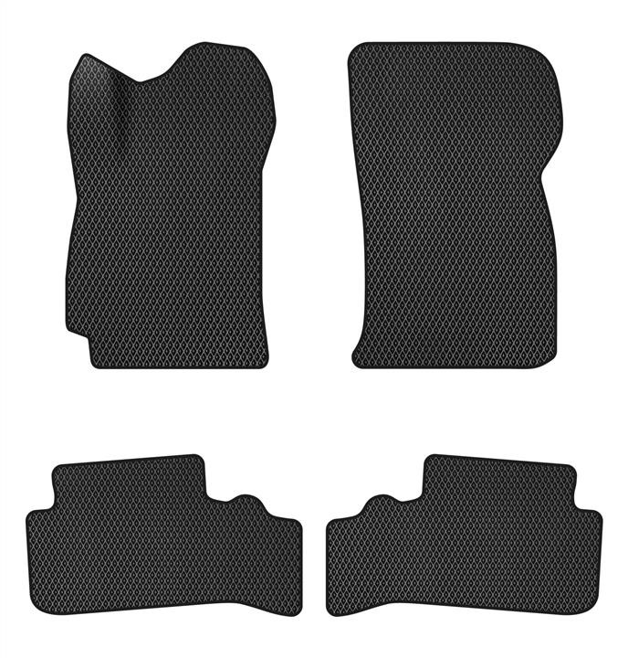 EVAtech CT344PDC4RBB Floor mats for Chevrolet Lanos (2004-2017), black CT344PDC4RBB