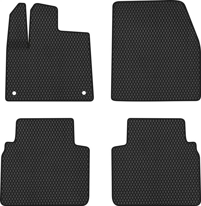 EVAtech PT41698P4TL2RBB Floor mats for Peugeot Partner (2018-), black PT41698P4TL2RBB