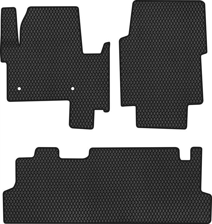 EVAtech PT12190Z3AV2RBB Floor mats for Peugeot Expert (2016-), black PT12190Z3AV2RBB