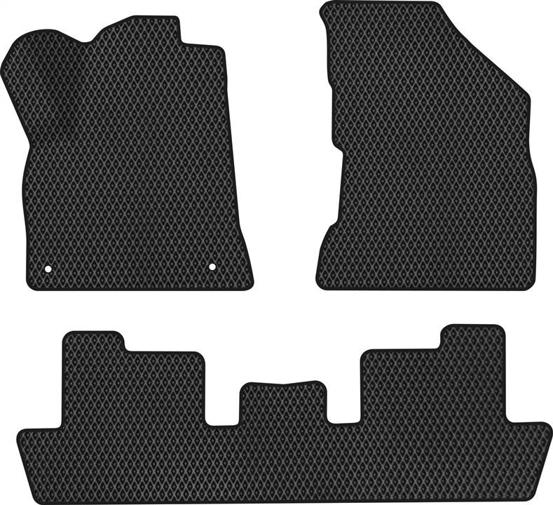 EVAtech PT1706ZE3CP2RBB Floor mats for Peugeot 5008 (2009-2017), black PT1706ZE3CP2RBB