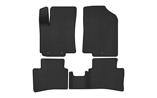 EVAtech KI42983PVR4LA3RBB Floor mats for Kia Rio (2011-2017), black KI42983PVR4LA3RBB