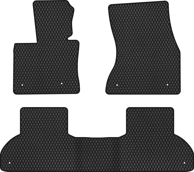 EVAtech BM32182ZB3LS6RBB Floor mats for BMW X5 (2013-2018), black BM32182ZB3LS6RBB