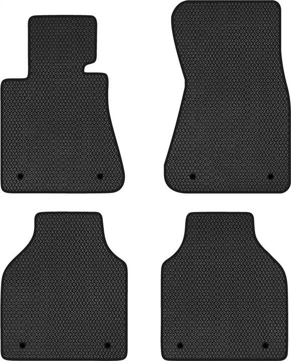 EVAtech BM21876PB4BW8RBB Floor mats for BMW 7 Series (2001-2008), black BM21876PB4BW8RBB