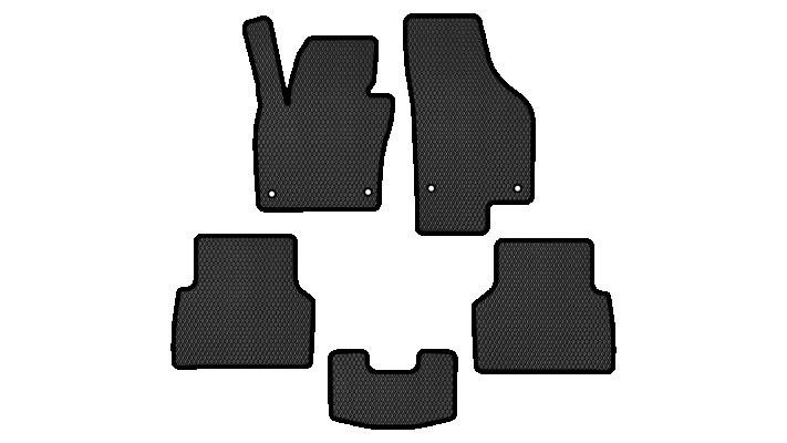 EVAtech VW32871CV5AV4RBB Floor mats for Volkswagen Tiguan (2007-2018), black VW32871CV5AV4RBB