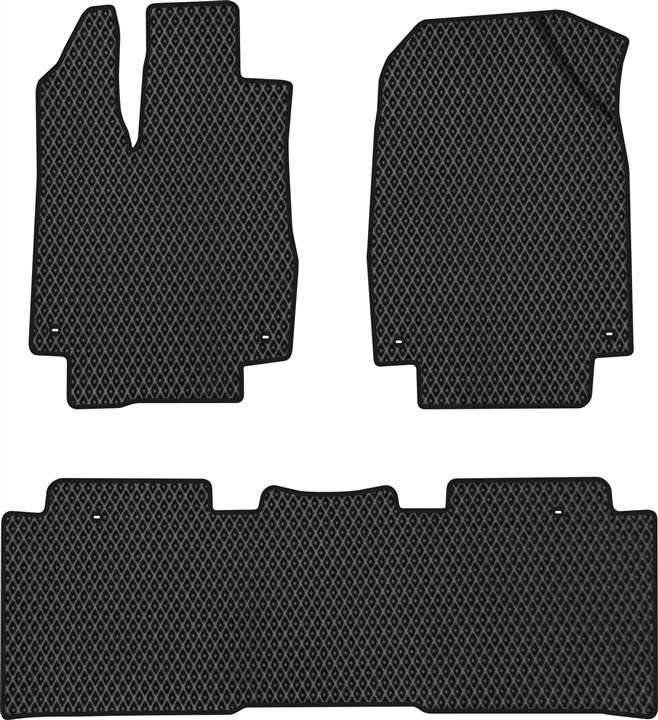 EVAtech HA42019Z3TL6RBB Floor mats for Honda Odyssey (2017-), black HA42019Z3TL6RBB