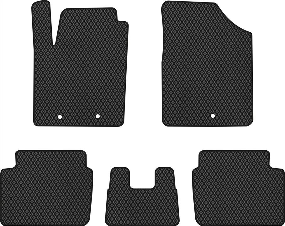 EVAtech HY11170CV5KH3RBB Floor mats for Hyundai i10 (2007-2013), black HY11170CV5KH3RBB