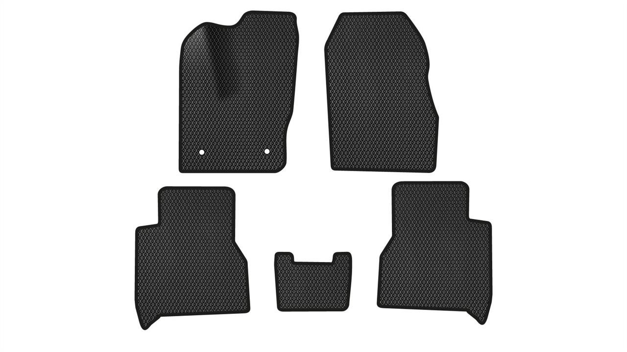 EVAtech FD11536CD5OU2RBB Floor mats for Ford Tourneo Connect (2012-), black FD11536CD5OU2RBB