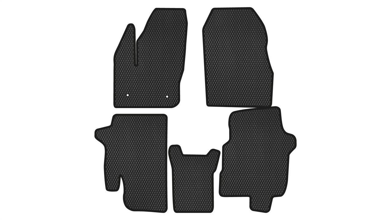 EVAtech FD1454C5CP2RBB Floor mats for Ford Tourneo Connect (2012-), black FD1454C5CP2RBB