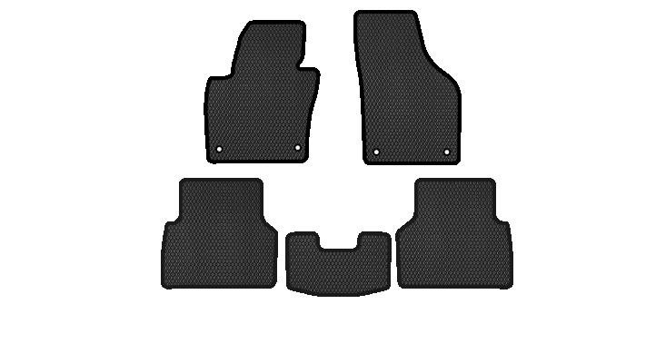 EVAtech VW32872CS5RBB Floor mats for Volkswagen Tiguan (2007-2018), black VW32872CS5RBB