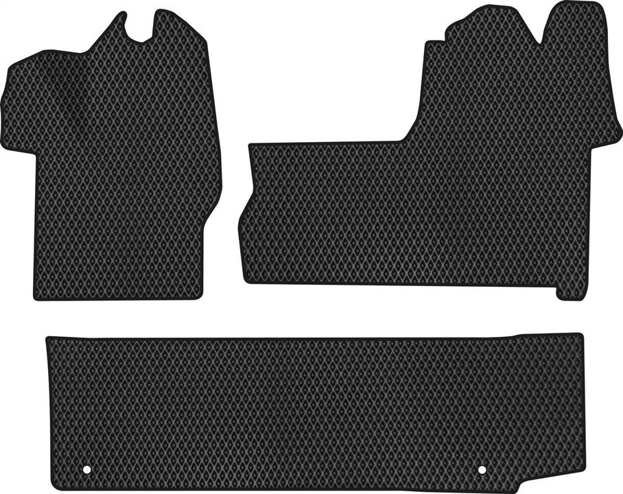 EVAtech RT11965ZD3AV2RBB Floor mats for Renault Master (2010-), black RT11965ZD3AV2RBB
