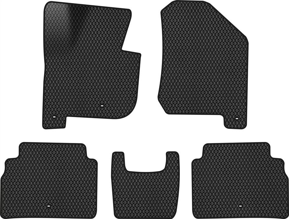 EVAtech KI11941CE5TL5RBB Floor mats for Kia Soul EV (2014-2020), black KI11941CE5TL5RBB
