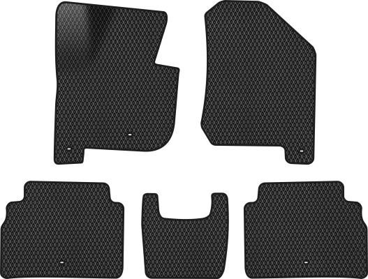 EVAtech KI13078CE5TL5RBB Floor mats for Kia Soul EV (2014-2020), black KI13078CE5TL5RBB