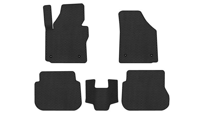 EVAtech VW51424CV5TL4RBB Floor mats for Volkswagen Caddy (2004-2015), black VW51424CV5TL4RBB