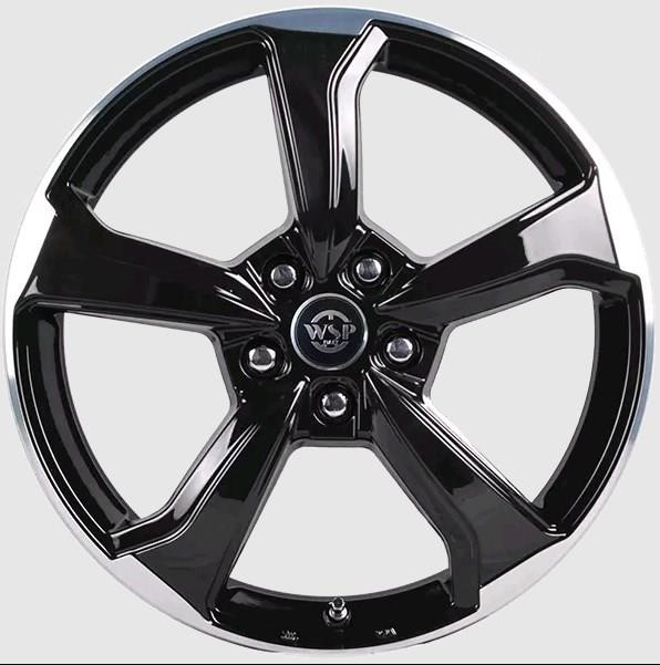 WSP Italy RPE188005D48GZA Light Alloy Wheel WSP Italy WD005 FORMENTERA(PEUGEOT) 8x18 5X108 ET48 DIA65,1 GLOSSY BLACK POLISHED RPE188005D48GZA