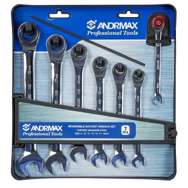 Andrmax 1107 Set of combined ratchet wrenches, 7 pcs. 1107