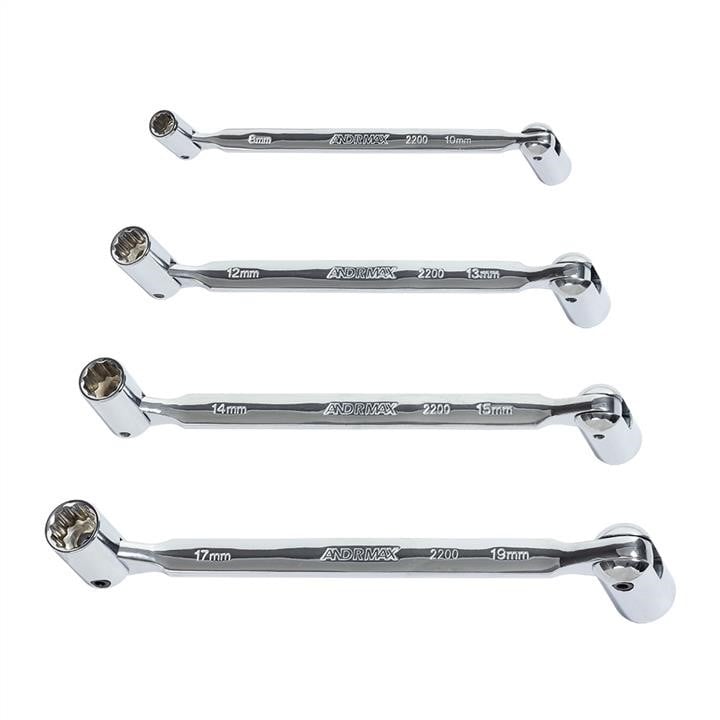 Andrmax 2204 Set of socket wrenches, articulated, 4 pcs. 2204