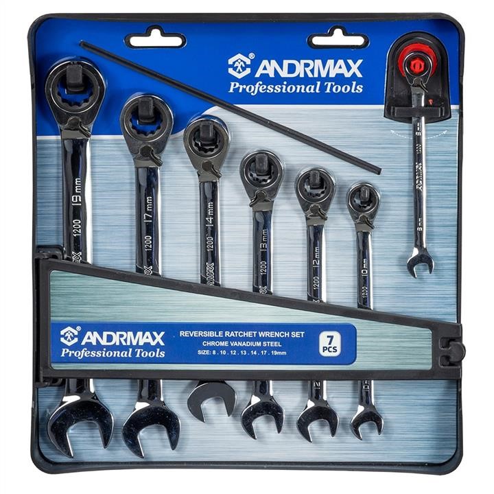 Andrmax 1207 Set of combined ratchet wrenches, 7 pcs. 1207