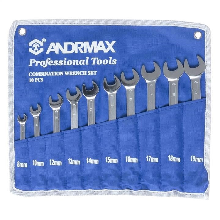 Andrmax 1810 Set of combined wrenches, 10 pcs. 1810