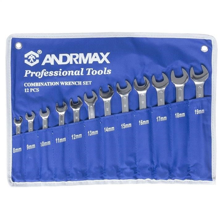 Andrmax 1812 Set of combined wrenches, 12 pcs. 1812
