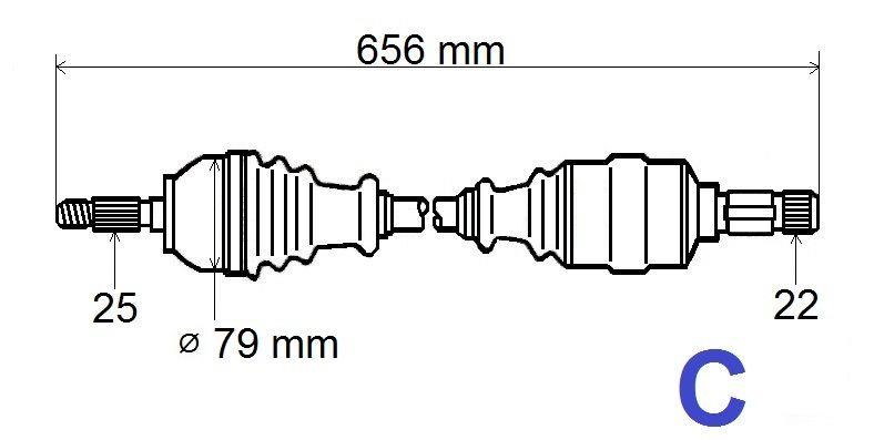 GRESA T5996 drive shaft T5996