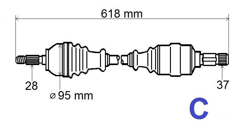 GRESA T6080 drive shaft T6080