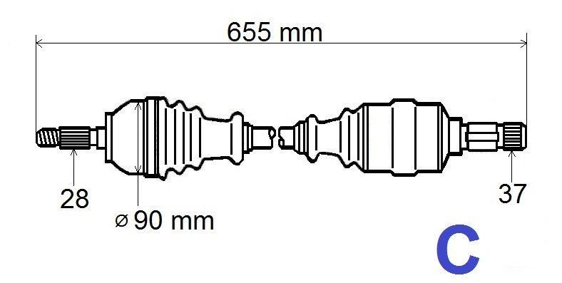 GRESA T6082 drive shaft T6082