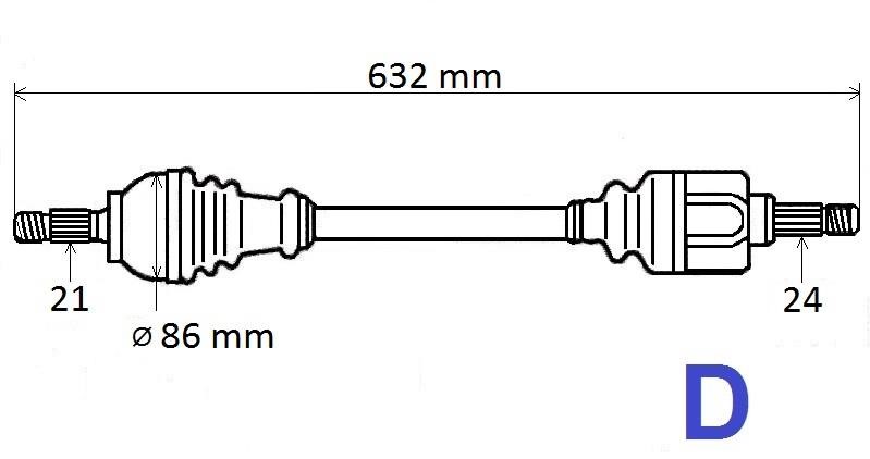 GRESA T6230 Drive shaft T6230